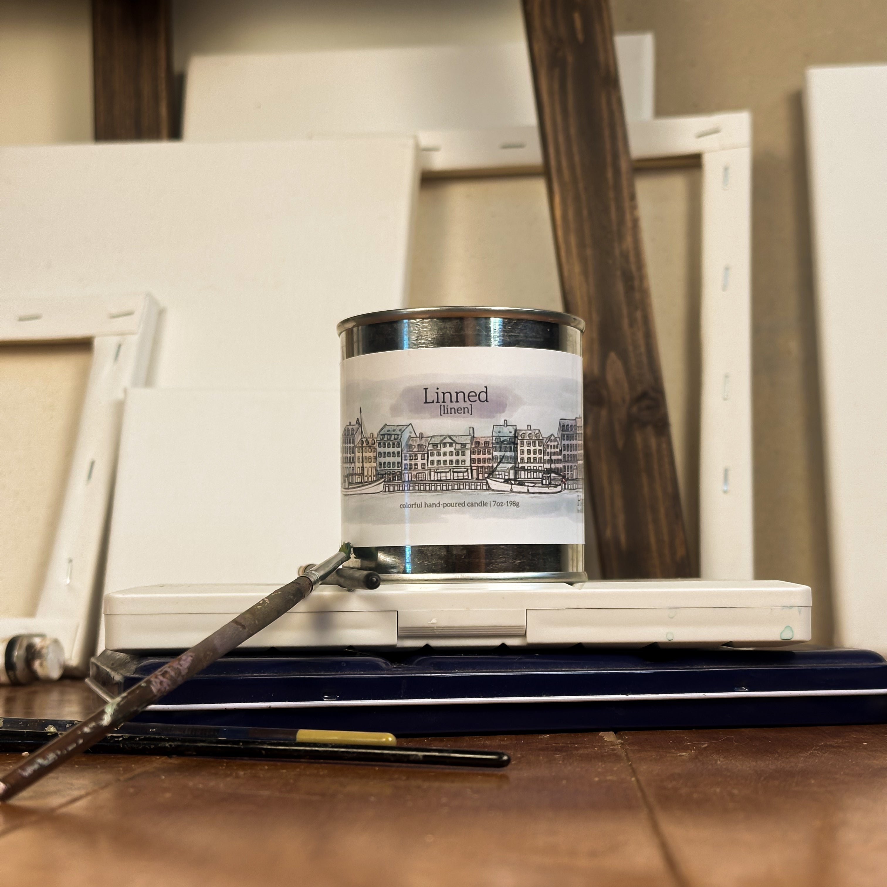 Linned [Linen] | Paint Can Candle